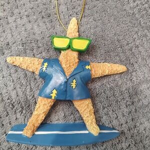 Chesapeake Bay Starfish Surfer Dude Christmas‎ Ornament Sunglasses Surf Board